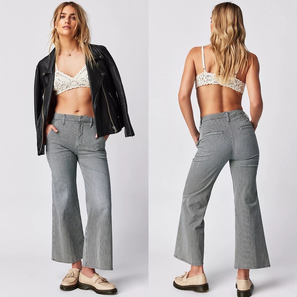 MOTHER The Roller Prep Ankle Jean Flare Wide Leg, 27